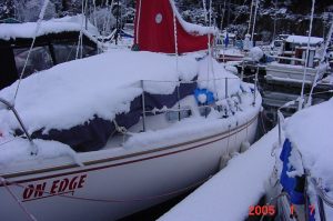 This is what the boat looked like the next morning....BRRRRRR